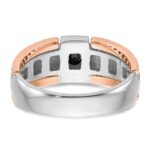 14k Two-tone White/Rose Gold IBGoodman Men's Diamond Ring Mounting - Image 5