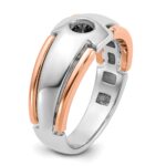 14k Two-tone White/Rose Gold IBGoodman Men's Diamond Ring Mounting - Image 6