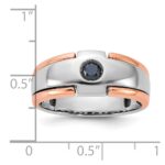 14k Two-tone White/Rose Gold IBGoodman Men's Diamond Ring Mounting - Image 7