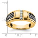 10k IBGoodman Men's w/Black Rhodium Diamond Complete Ring - Image 2