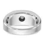 14k Two-tone White/Rose Gold IBGoodman Men's Satin 1/3 carat Diamond Complete Ring - Image 7