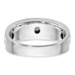 IBGoodman 14k White Gold 1/3 carat Lab Grown Diamond VS/SI+ G+ Complete Polished and Grooved Men's Ring - Image 5