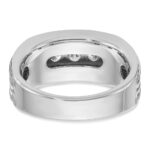 IBGoodman 14k White Gold 1 carat Lab Grown Diamond VS/SI+ G+ Complete Men's Ring - Image 5