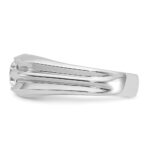 IBGoodman 14k White Gold 1 carat Lab Grown Diamond VS/SI+ G+ Complete Men's Ring - Image 3