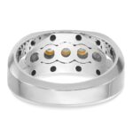 IBGoodman 14k Two-tone Men's Polished Graduated 5-Stone 1/2 Carat AA Quality Diamond Ring - Image 7