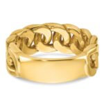 14k IBGoodman Men's Link Design 1/8 carat Diamond Complete Ring - Image 7