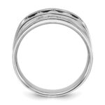 IBGoodman 14k White Gold 1 carat Lab Grown Diamond VS+ F+ Complete Polished and Brushed Five Stone Men's Band - Image 2