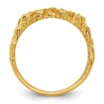 14k IBGoodman Men's Polished Nugget Textured Ring Mounting - Image 2