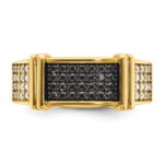 14k IBGoodman Men's Black and White Diamond Ring Mounting - Image 4