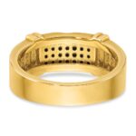 14k IBGoodman Men's 5/8 carat Black and White Diamond Complete Ring - Image 7