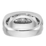 IBGoodman 14k White Gold 1 3/4 carat Lab Grown Diamond VS/SI+ G+ Five Stone Complete Men's Ring - Image 5