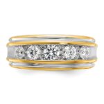 14k IBGoodman Men's Polished and Grooved Ring Mounting - Image 6