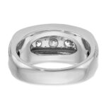 14k White Gold IBGoodman Men's Polished and Grooved Ring Mounting - Image 7