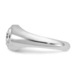 IBGoodman 14k White Gold 1 carat Lab Grown Diamond VS/SI+ G+ Round Complete Men's Ring - Image 3