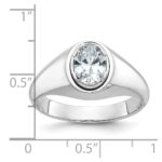14k White Gold IBGoodman Men's Oval Diamond Ring Mounting