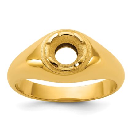 14k IBGoodman Men's Oval Diamond Ring Mounting