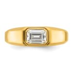 IBGoodman 14k 1 carat Lab Grown Diamond VS/SI+ G+ Emerald Complete Polished Men's Ring - Image 4