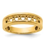 14k Yellow Gold IBGoodman Men's Polished Ring Mounting