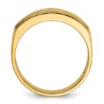IBGoodman 14k Men's Polished and Satin Square 10-Stone Ring Mounting - Image 2