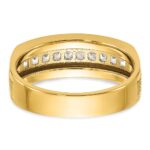 IBGoodman 14k Men's Polished and Satin Square 10-Stone Ring Mounting - Image 7