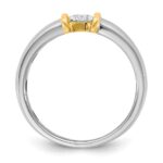 IBGoodman 14k Two-Tone 1/3 carat Lab Grown Diamond VS/SI+ G+ Complete Ladies Wedding Band - Image 2