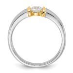 IBGoodman 14k Two-Tone 1/2 carat Lab Grown Diamond VS/SI+ G+ Complete Men's Wedding Band - Image 2