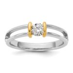 IBGoodman 14k Two-Tone 1/3 carat Lab Grown Diamond VS/SI+ G+ Complete Ladies Wedding Band