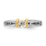 IBGoodman 14k Two-Tone 1/3 carat Lab Grown Diamond VS/SI+ G+ Complete Ladies Wedding Band - Image 4