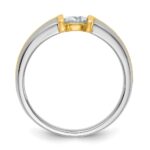 IBGoodman 14k Two-Tone 1/2 carat Lab Grown Diamond VS/SI+ G+ Complete Men's Wedding Band - Image 2