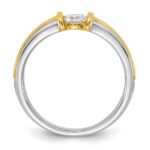 IBGoodman 14k Two-Tone 1/3 carat Lab Grown Diamond VS/SI+ G+ Complete Ladies Wedding Band - Image 2