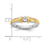 IBGoodman 14k Two-Tone 1/3 carat Lab Grown Diamond VS/SI+ G+ Complete Ladies Wedding Band - Image 7