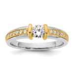 IBGoodman 14k Two-Tone 1/2 carat Lab Grown Diamond VS/SI+ G+ Complete Ladies Wedding Band