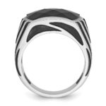 14k White Gold IBGoodman Men's Onyx Ring Mounting - Image 2