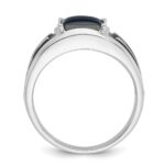 14k White Gold IBGoodman Men's Gemstone Ring Mounting - Image 2