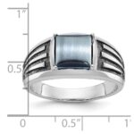 14k White Gold IBGoodman Men's Gemstone Ring Mounting - Image 3