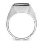 14k White Gold IBGoodman Men's Onyx Ring Mounting - Image 2