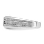 IBGoodman 14k White Gold Center Channel Set and Prong Side Set Men's Ring Mounting - Image 5