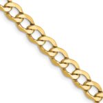14K 5.25mm Semi-Solid Curb with Lobster Clasp Chain