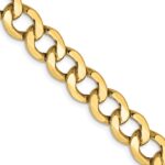 14K 9mm Semi-Solid Curb with Lobster Clasp Chain