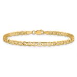 14K 3.2mm Semi-Solid Anchor with Lobster Clasp Anklet - Image 3
