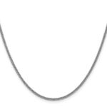 14K White Gold 2mm Semi-Solid 3-Wire Wheat with Lobster Clasp Chain - Image 2