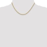 14K 2mm Semi-Solid 3-Wire Wheat with Lobster Clasp Chain - Image 4