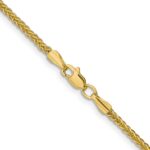 14K 2mm Semi-Solid 3-Wire Wheat with Lobster Clasp Chain - Image 3