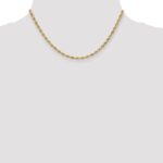 14K 3mm Semi Solid Rope with Lobster Clasp Chain - Image 4