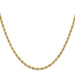 14K 3mm Semi Solid Rope with Lobster Clasp Chain - Image 2