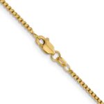 14K 1.5mm Semi-Solid Round Box with Lobster Clasp Chain - Image 3