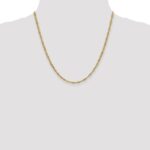 14K 2.75mm Lightweight Singapore with Lobster Clasp Chain - Image 4