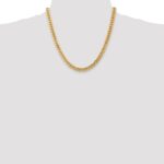 14K 6.75mm Semi-Solid Miami Cuban with Lobster Clasp Chain - Image 4