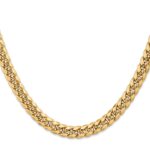 14K 7.3mm Semi-Solid Miami Cuban with Lobster Clasp Chain - Image 2