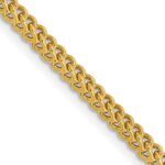 14K 2.2mm Semi-Solid Franco with Lobster Clasp Chain